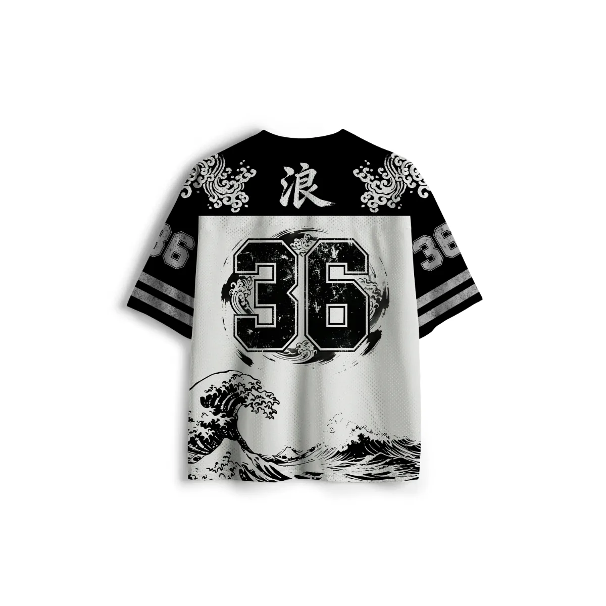 Jersey oversized hokusai black Back