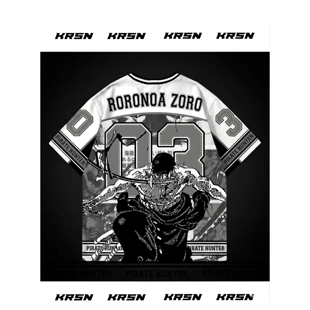 Franela Oversized Zoro roronoa Back